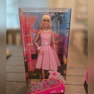 Barbie Pink Checkered Dress Doll